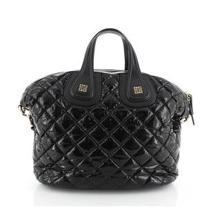 Givenchy Black Quilted Patent Leather Tote